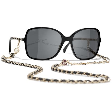 chanel sunglasses 5210q black|CHANEL 5210Q Square Acetate & Lambskin .